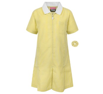 Zeco Gingham Dress Yellow